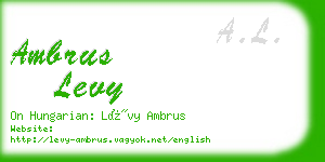 ambrus levy business card